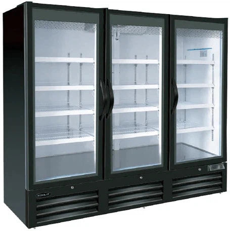 Kool-It - 78" Triple Glass Door Display Freezer with Swing Door - KGF-78DV
