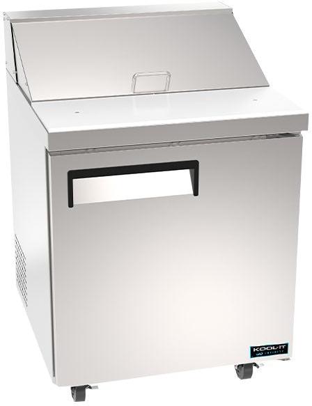 Kool-It - Infinity 28" One Solid Door Megatop Refrigerated Sandwich / Salad Prep Table - KIN29MSP-HC