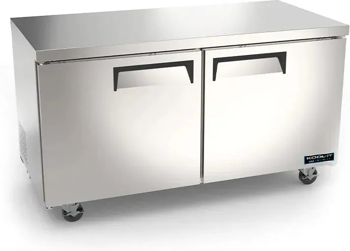 Kool-It - Infinity 60" Two Solid Doors Undercounter Freezer - KIN60UCF-HC