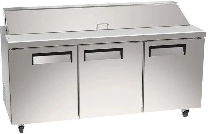 Kool-It - Infinity 70" Three Solid Doors Megatop Refrigerated Sandwich / Salad Prep Table - KIN72MSP-HC