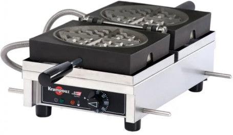 Krampouz - 22.6" Silver Commercial Round Waffle Iron - WECDCAAS