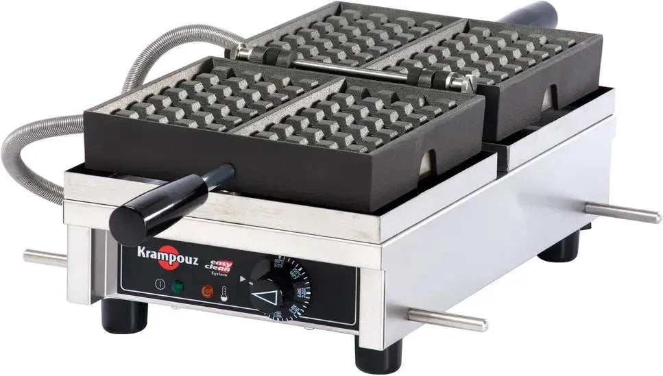 Krampouz - 240V 17.3" Electric Commercial Single Waffle Maker and Brussels Waffles - WECDBAAT