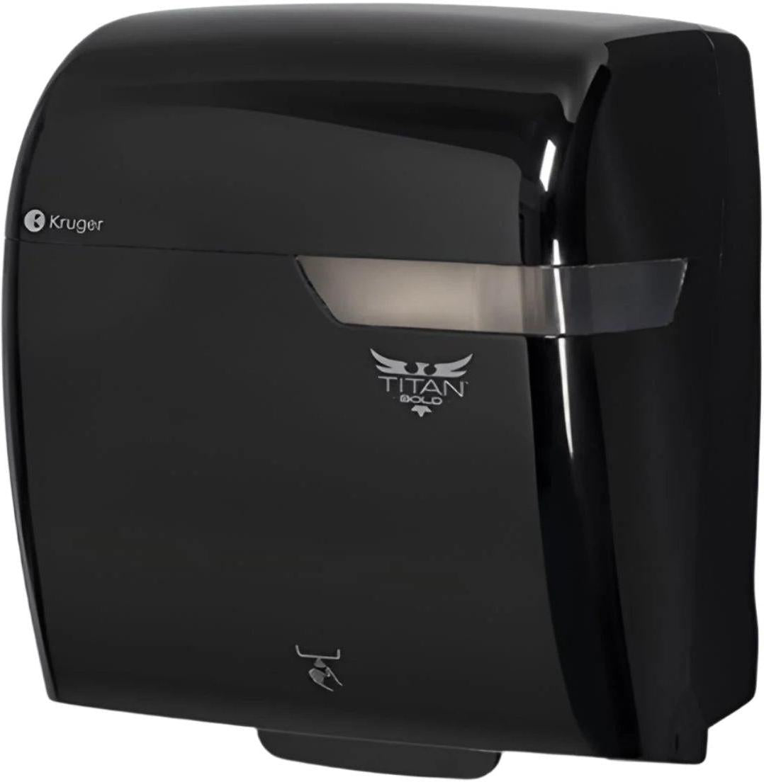 Kruger Products - Titan® Black Bold Electronic Hybrid Roll Towel Dispenser - KRU09989