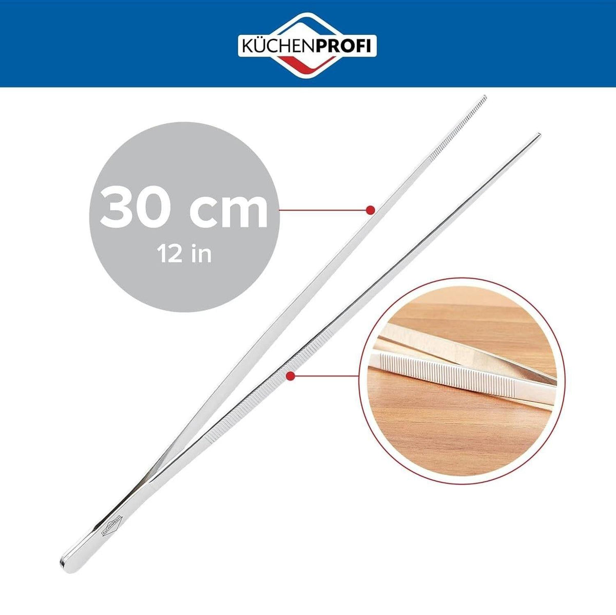 Kuchenprofi - 12" Stainless Steel Tweezers Tongs, Pack of 3 - K1068002800