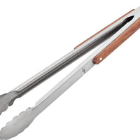 Kuchenprofi - 17.7" Heavy-Duty Stainless Steel/Rosewood BBQ Grilling Tongs - K1066392845