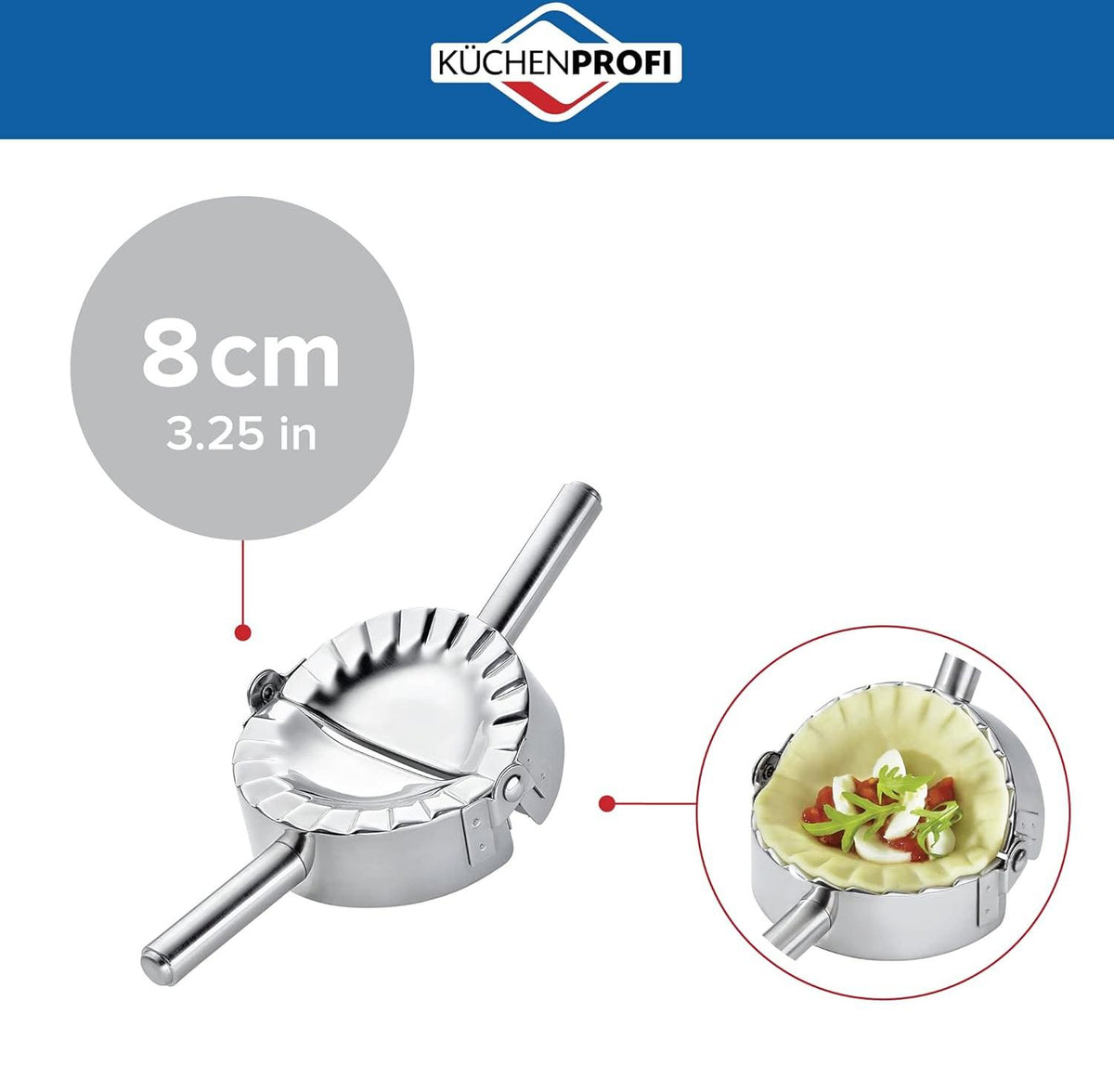 Kuchenprofi - 3.25" Stainless Steel Ravioli/Pierogi/Dumpling Press - K0803512800