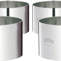 Kuchenprofi - 4-Piece 3" Silver Stainless Steel Cooking Rings - K0905052804