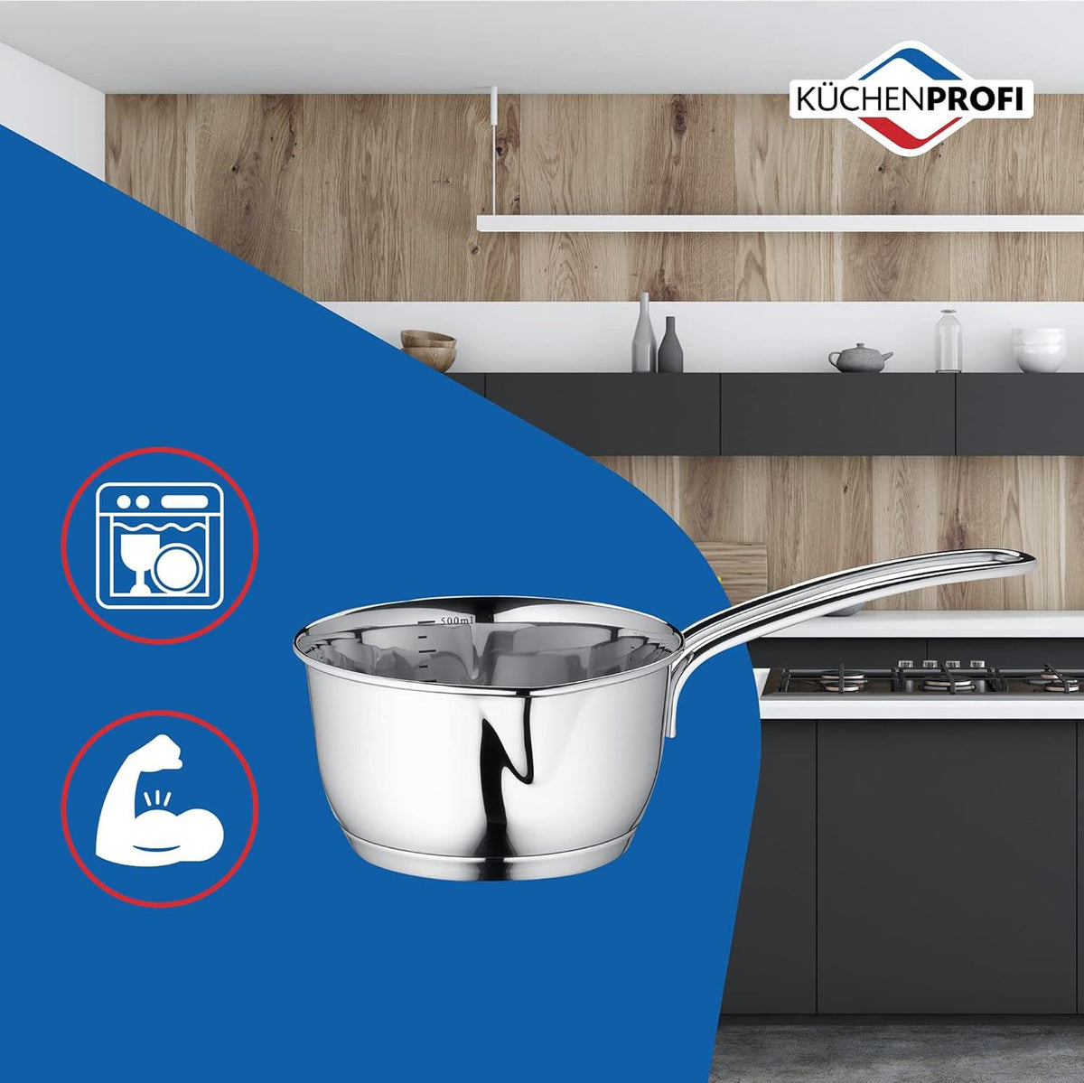 Kuchenprofi - 5.5" Stainless Steel Saucepan with Clad Bottom - K2370502814