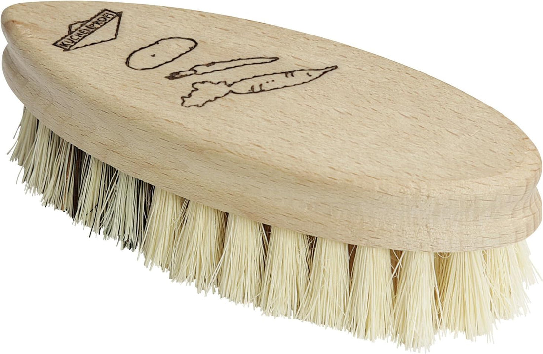 Kuchenprofi - 5.5" Vegetable Brush & Scrubber for Food with Wood Handle - K0973501000