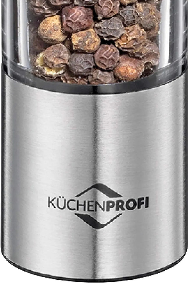 Kuchenprofi - 5.9" Stainless & Acrylic Pepper Push Mill Grinder - K3010102800
