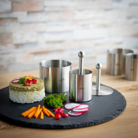 Kuchenprofi - 6-Piece Silver Stainless Steel Forming Rings with Tamper/Pushers - K0904982806