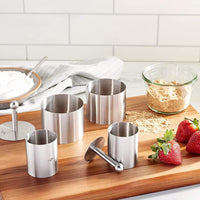 Kuchenprofi - 6-Piece Silver Stainless Steel Forming Rings with Tamper/Pushers - K0904982806