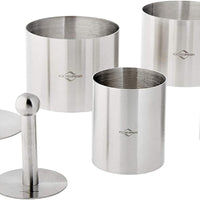 Kuchenprofi - 6-Piece Silver Stainless Steel Forming Rings with Tamper/Pushers - K0904982806