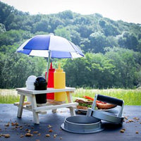 Kuchenprofi - 7.08" x 4.72" x 9.44" Picnic Table with Umbrella Condiment - K1069682504