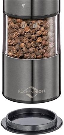 Kuchenprofi - Boston 9" Stainless Steel Acrylic Electric Salt and Pepper Mill - K3090032400