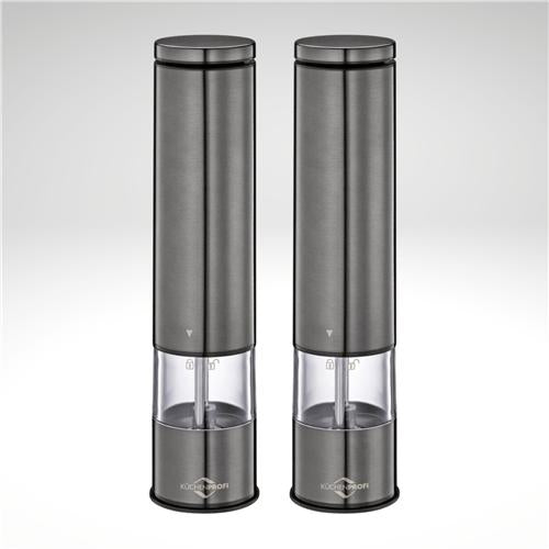 Kuchenprofi - Boston 9" Stainless Steel Acrylic Electric Salt and Pepper Mill - K3090032400