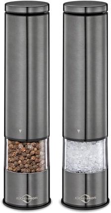Kuchenprofi - Boston 9" Stainless Steel Acrylic Electric Salt and Pepper Mill - K3090032400