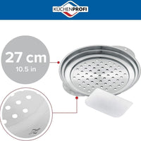 Kuchenprofi - Classic 10.5" Stainless Steel Spaetzle Lid with Scraper - K0808162827