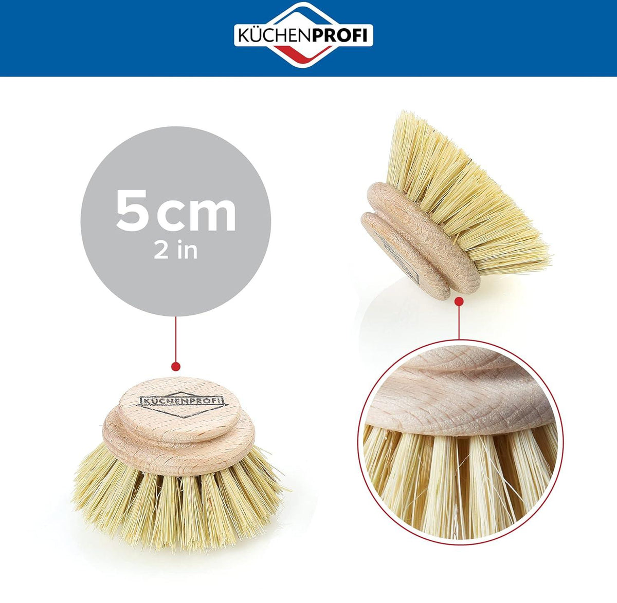 Kuchenprofi - Classic Dishwashing Brush and 2-Pack Replacement Refill - K1109430002