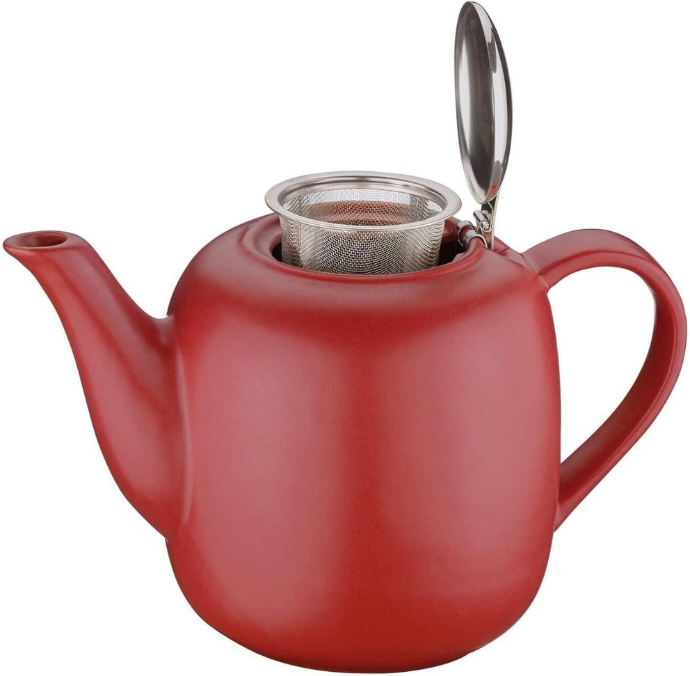 Kuchenprofi - London 14" Red Ceramic Teapot - K1046001400