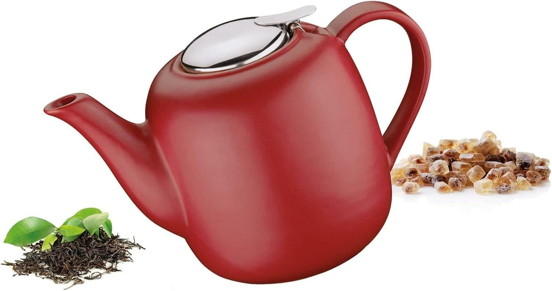 Kuchenprofi - London 14" Red Ceramic Teapot - K1046001400