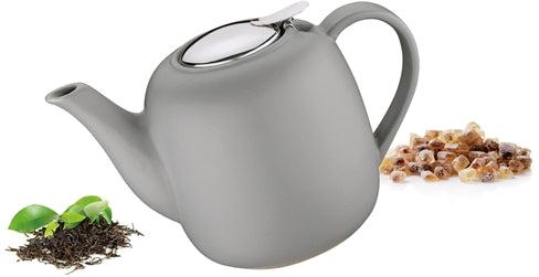 Kuchenprofi - London 9.5" Gray Ceramic Teapot with Stainless Steel Infuser - K1046001900