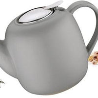 Kuchenprofi - London 9.5" Gray Ceramic Teapot with Stainless Steel Infuser - K1046001900