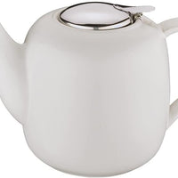 Kuchenprofi - London 9.5" White Ceramic Teapot with Stainless Steel Infuser - K1046002200