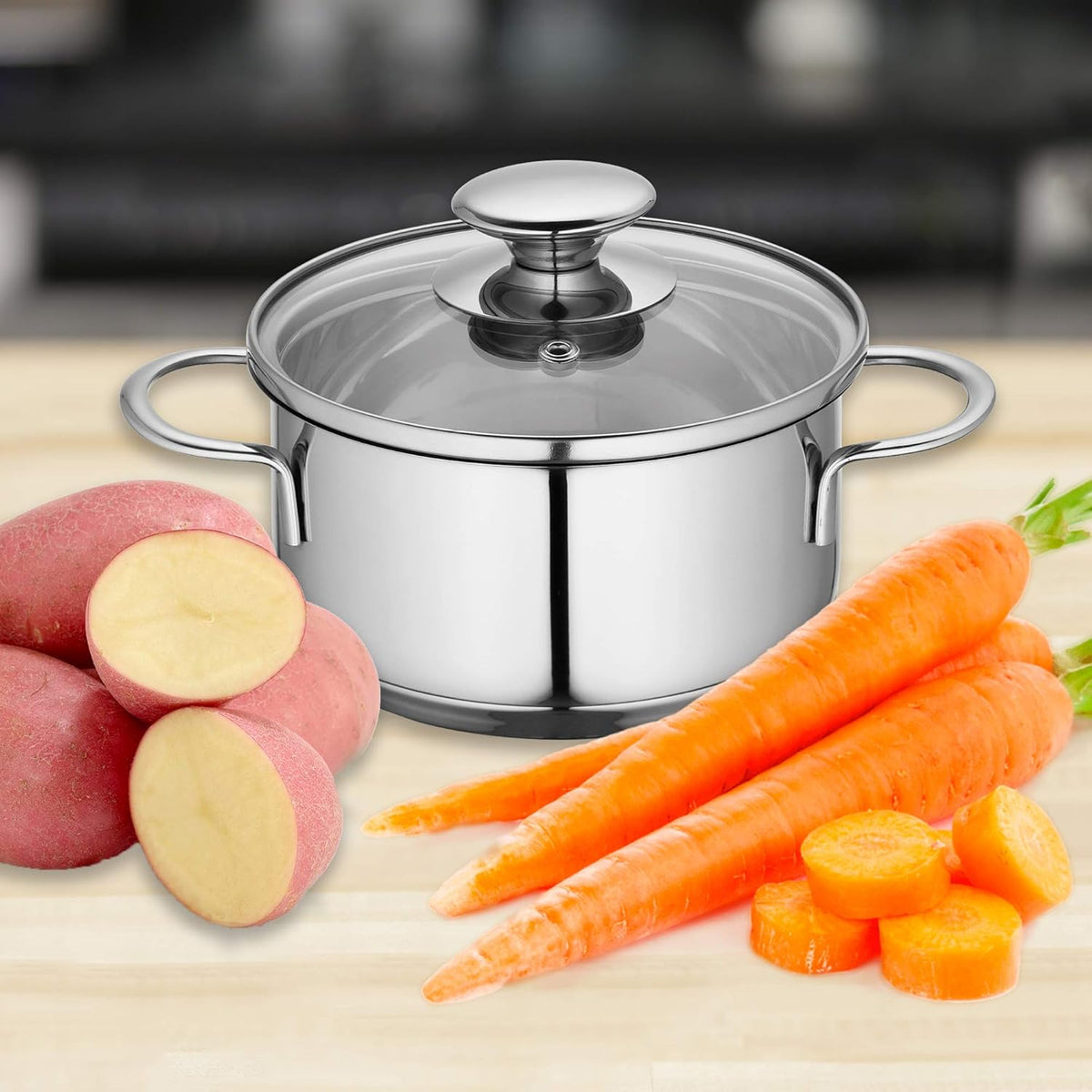 Kuchenprofi - Mini 6.25" Stockpot with Glass Lid - K2370702816