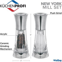 Kuchenprofi - New York 6" Acrylic Push Grind Salt and Pepper Mill Set - K3044153800