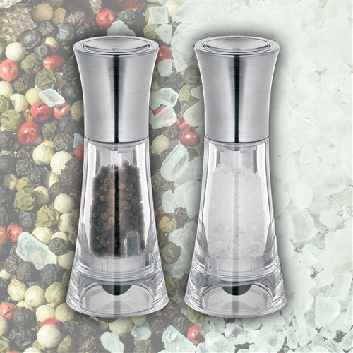 Kuchenprofi - New York 6" Acrylic Push Grind Salt and Pepper Mill Set - K3044153800