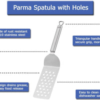 Kuchenprofi - Parma 11" Stainless Steel Turner Spatula with Holes - K1210132800