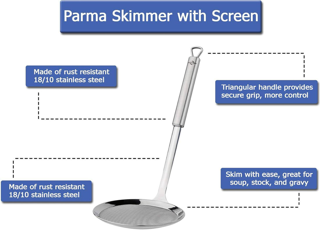 Kuchenprofi - Parma 13.25" Stainless Steel Skimmer with Screen - K1215212800