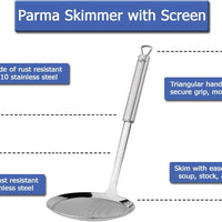 Kuchenprofi - Parma 13.25" Stainless Steel Skimmer with Screen - K1215212800