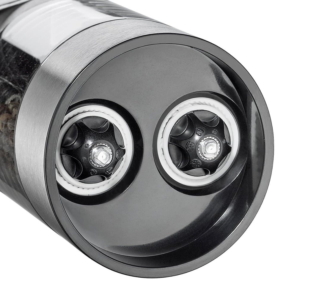Kuchenprofi - Trattoria 5.3" Salt and Pepper Combo Stainless Steel/ Acrylic Mill with 2 Grinding Mechanisms - K3044402800
