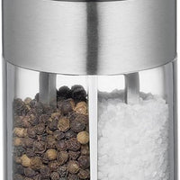 Kuchenprofi - Trattoria 5.3" Salt and Pepper Combo Stainless Steel/ Acrylic Mill with 2 Grinding Mechanisms - K3044402800