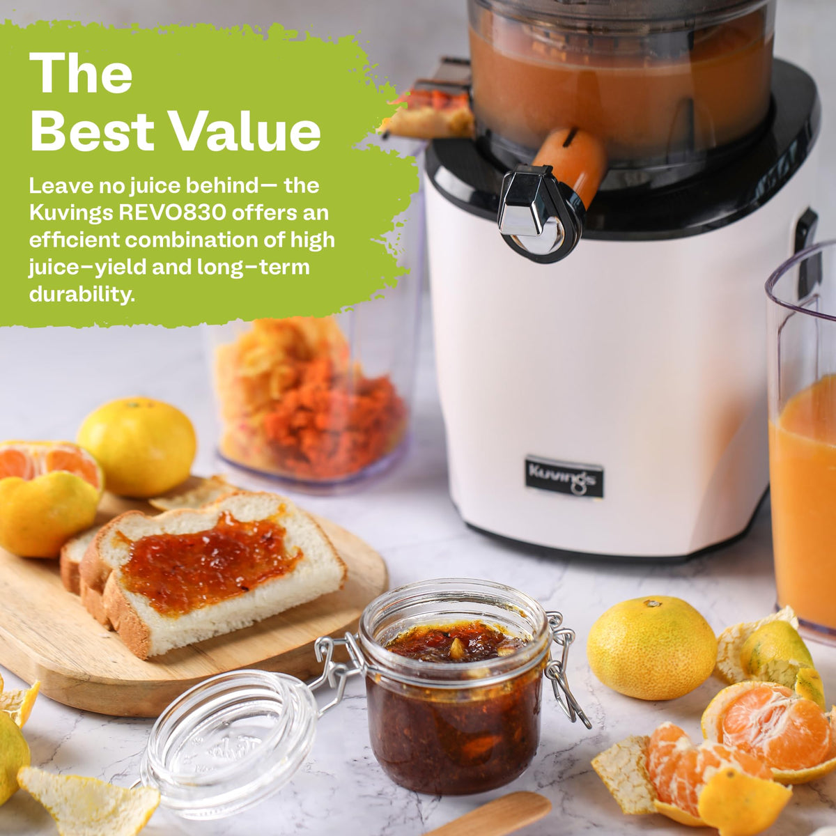 Kuvings - 240W White Luxury Cold Press Whole Slow Juicer - REVO830W