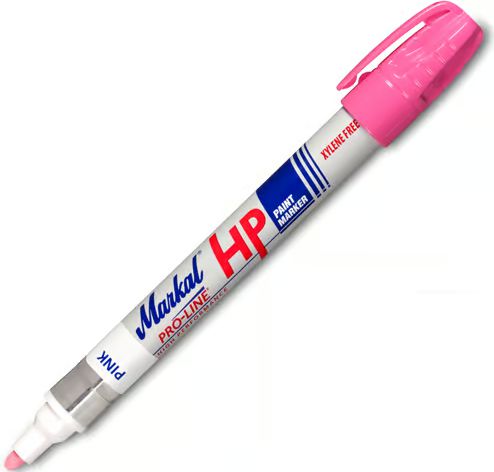 LA-CO - Pro-Line 3 mm Pink HP Paint Markers - 12/Pk - 96973