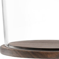 LSA International - City 8.66" Clear Dome & Walnut Lid - LG1240-22-301