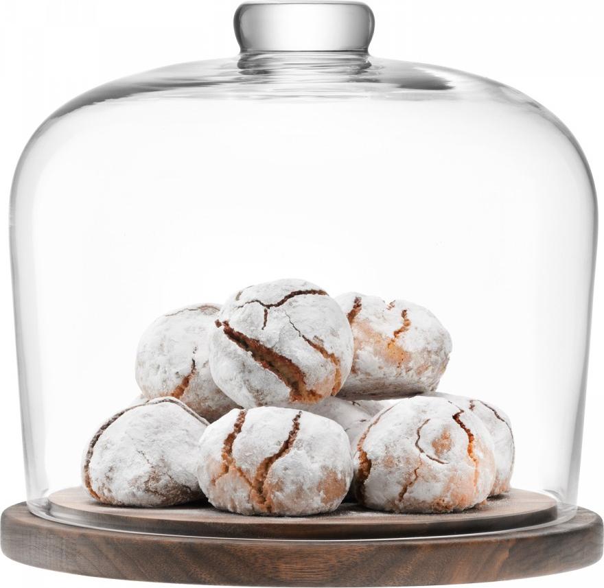 LSA International - City 8.66" Clear Dome & Walnut Lid - LG1240-22-301