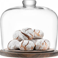 LSA International - City 8.66" Clear Dome & Walnut Lid - LG1240-22-301