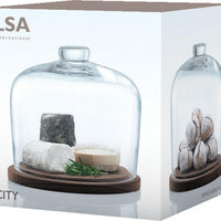 LSA International - City 8.66" Clear Dome & Walnut Lid - LG1240-22-301