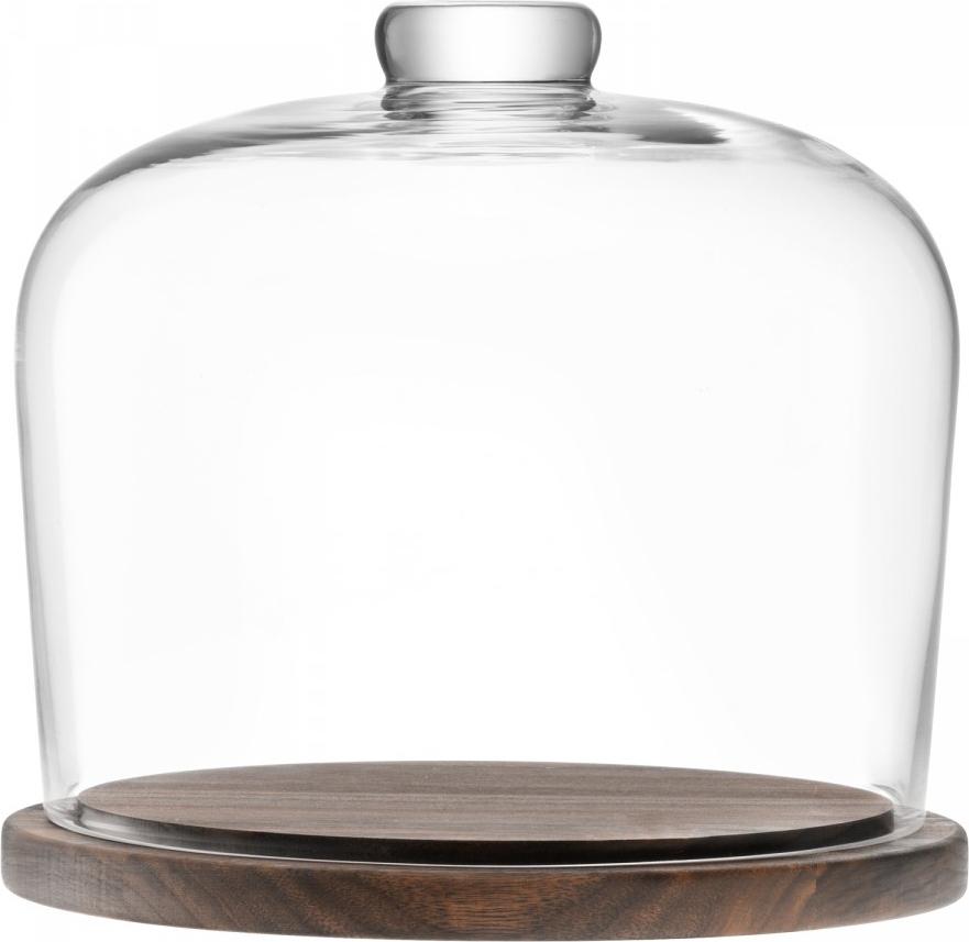LSA International - City 8.66" Clear Dome & Walnut Lid - LG1240-22-301