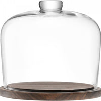 LSA International - City 8.66" Clear Dome & Walnut Lid - LG1240-22-301