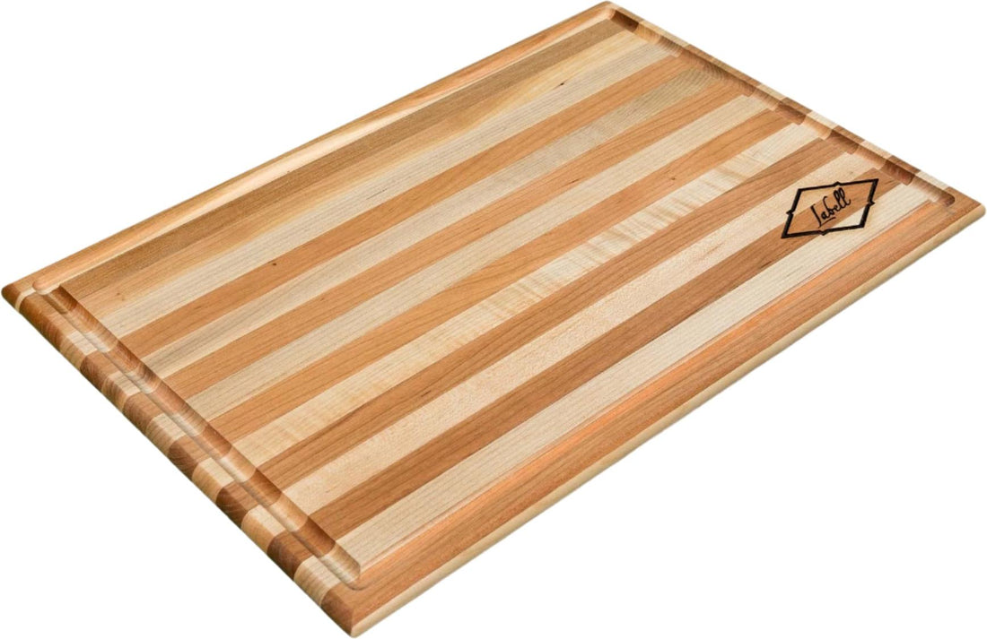 Labell - 13" x 19" x 0.75" Maple-Cherry Face Grain Utility Board with Groove - LS-21319