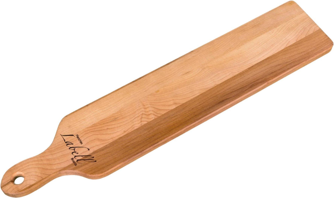 Labell - 5" x 24" x 0.75" Maple Face Grain Paddle Board with Bread Crumb Grooves - L05247