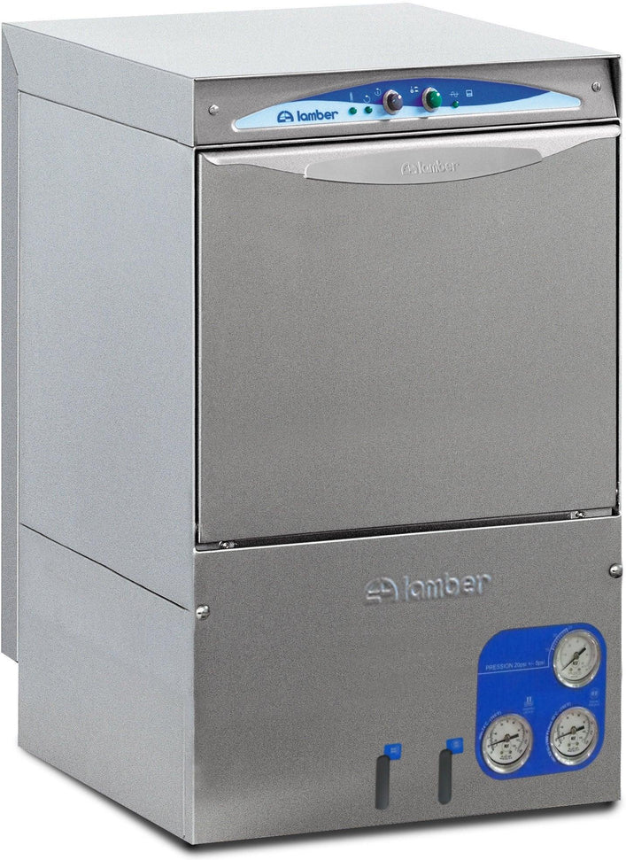 Lamber - 220 V Economy Single Wall High-Temperature Glasswasher with Drain Pump - DSP3DPS