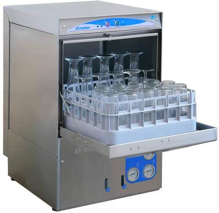 Lamber - 220 V Economy Single Wall High-Temperature Glasswasher with Drain Pump - DSP3DPS