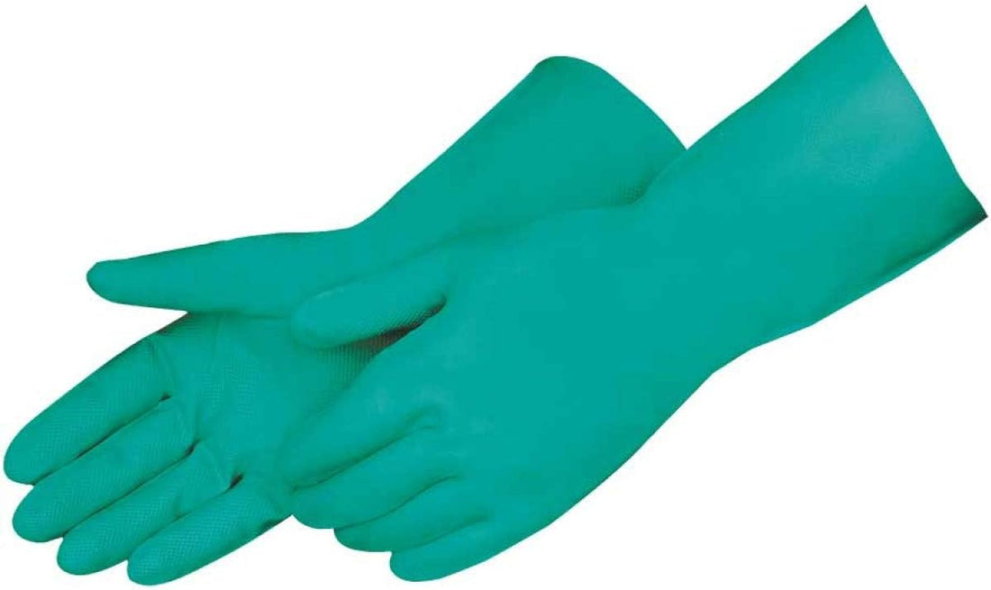 Latoplast - 13" Green Nitrile 15 Mil Flocked Lined Gloves - 012-18309