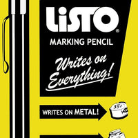 Listo - Black Marking Pencil Writes on Any Surface, 12/Bx - 1620BBK